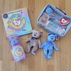 Ty Beanie Babies Club Kits AndBears Set - Blue and Brown